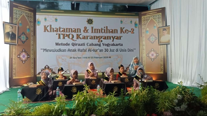 Khataman dan imtihan TPQ Karanganyar