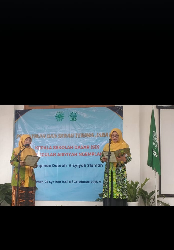 Pelantikan dan Serah terima jabatan kepala sekolah Dasar  unggulan Aisyiyah yg di hadiri oleh Dukuh Krajan
