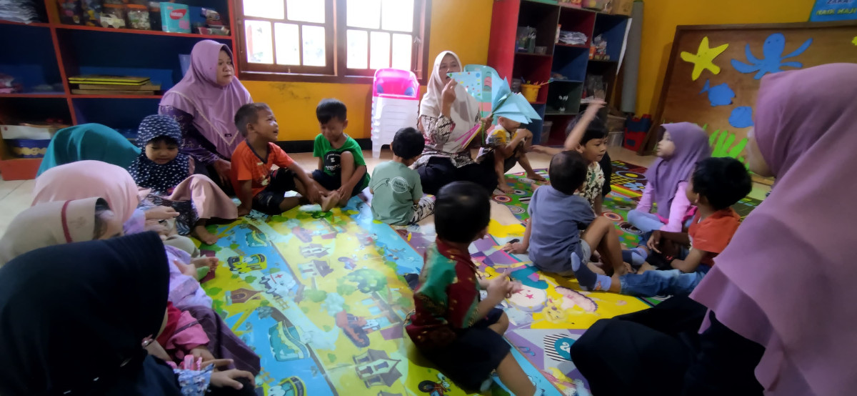 Hari pertama sekolah setelah libur awal puasa murid sps kemuning padukuhan Tegalsari