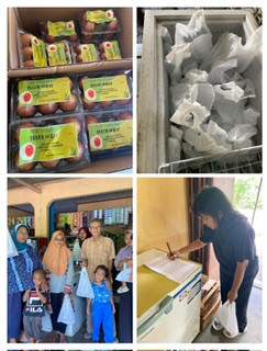 Distribusi bahan mentah PMT Pecah ranting di toko bu Hesti Sanggrahan