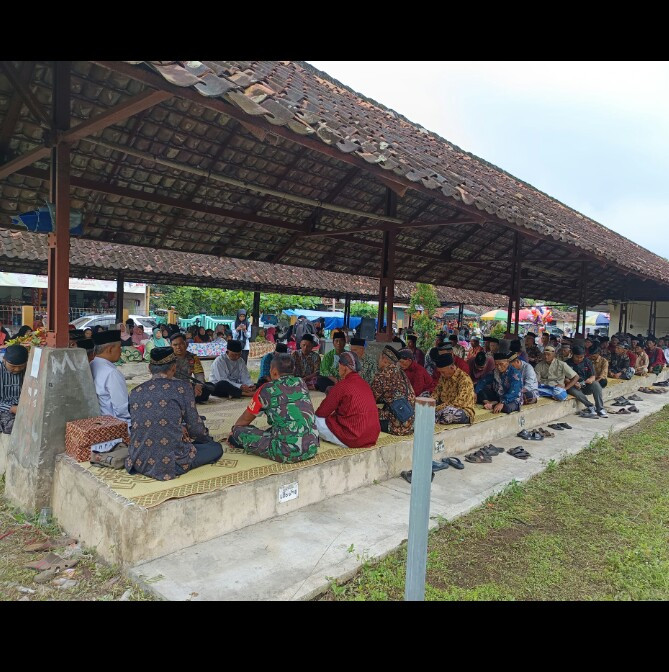 20 ruwah. Doa bersama di pasar wonosari dusun saren dan sekitar nya