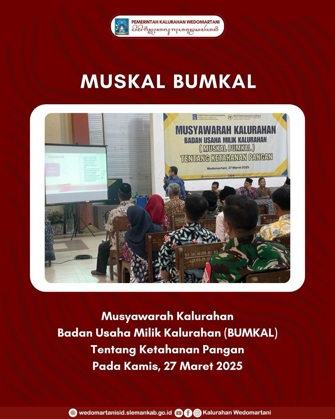 Muskal BUMKAL Ketahanan Pangan - Kal. Wedomartani