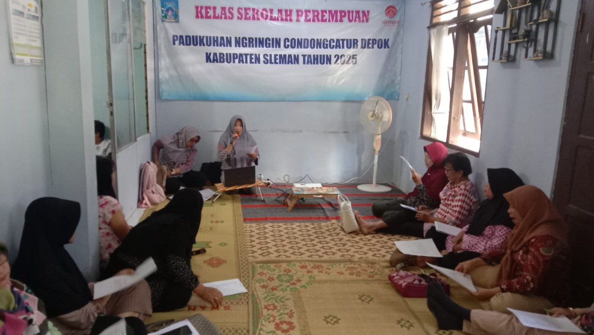 Narasumber Kelas Sekolah Perempuan oleh Ibu Muslimah Padukuhan Malangrejo