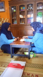 kunjungan ke ibu bayi di Sanggrahan