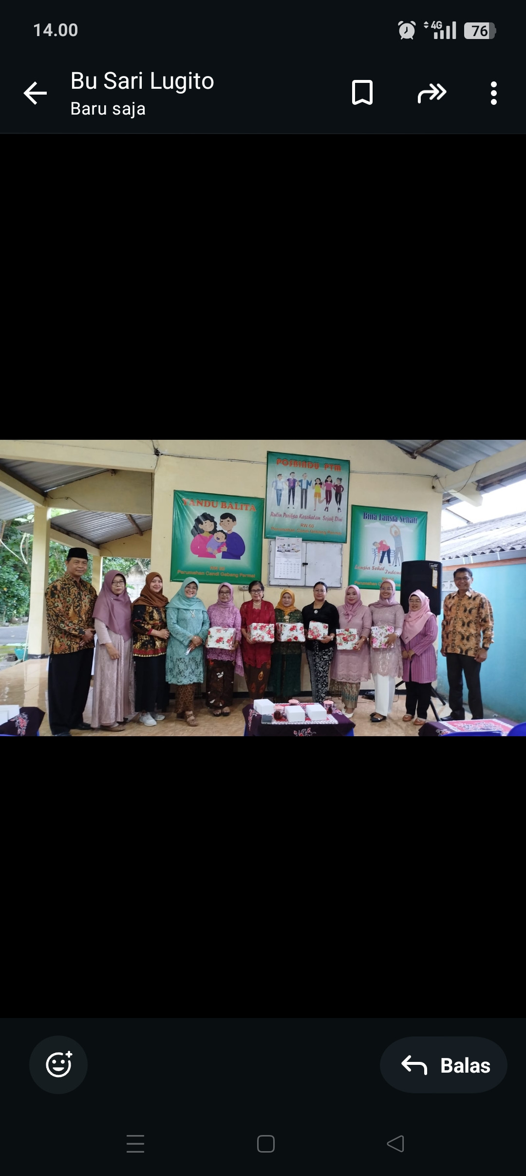 Kegiatan posyandu lansia di RW 61 sekaligus memperingati hari Kartini di jetis wedomartani