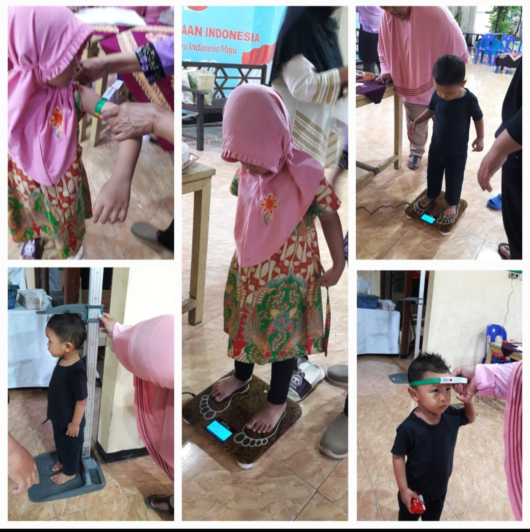 Kegiatan posyandu RW 60 di perum candi gebang jetis wedomartani