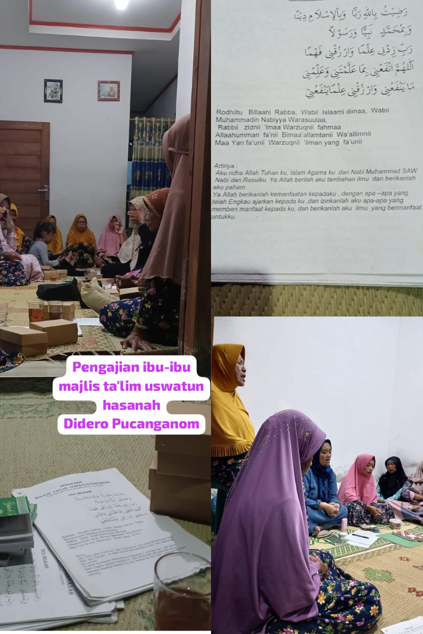 Pengajian majlis ta'lim ibu2 warga ndero pucanganom