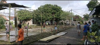 Kerja bakti di Sanggrahan