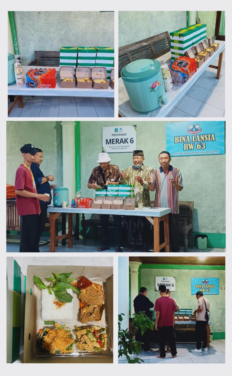 Kegiatan buka bersama puasa arafah di RW 63 perum candi gebang permai Jetis wedomartani