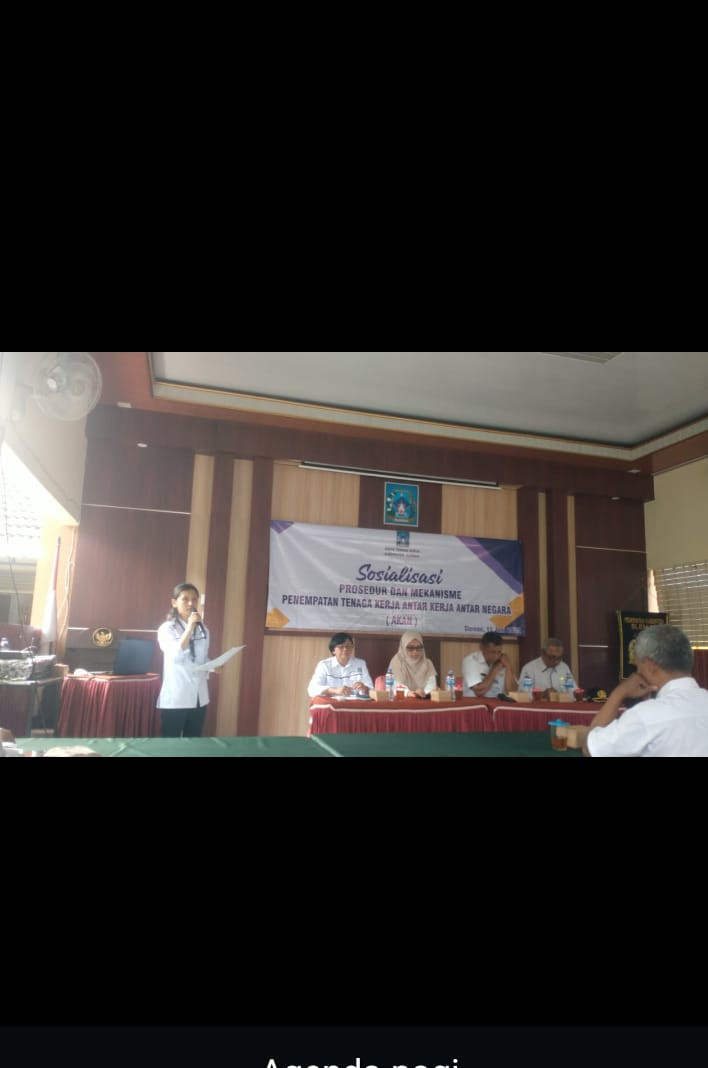 Sosialisasi prosedur dan mekanisme penempatan tenaga kerja yg di hadiri oleh Bpk Dukuh krajan