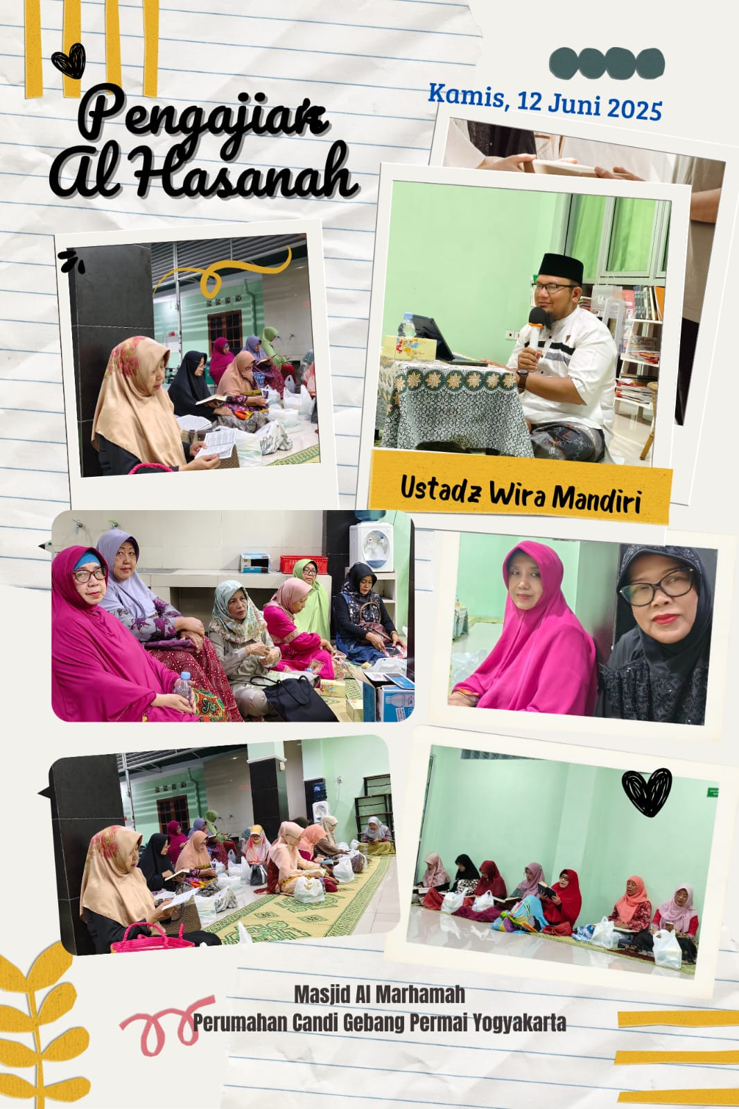 Pengajian ibu ibu MT Nurul Iman RW 60 perum candi gebang permai Jetis wedomartani