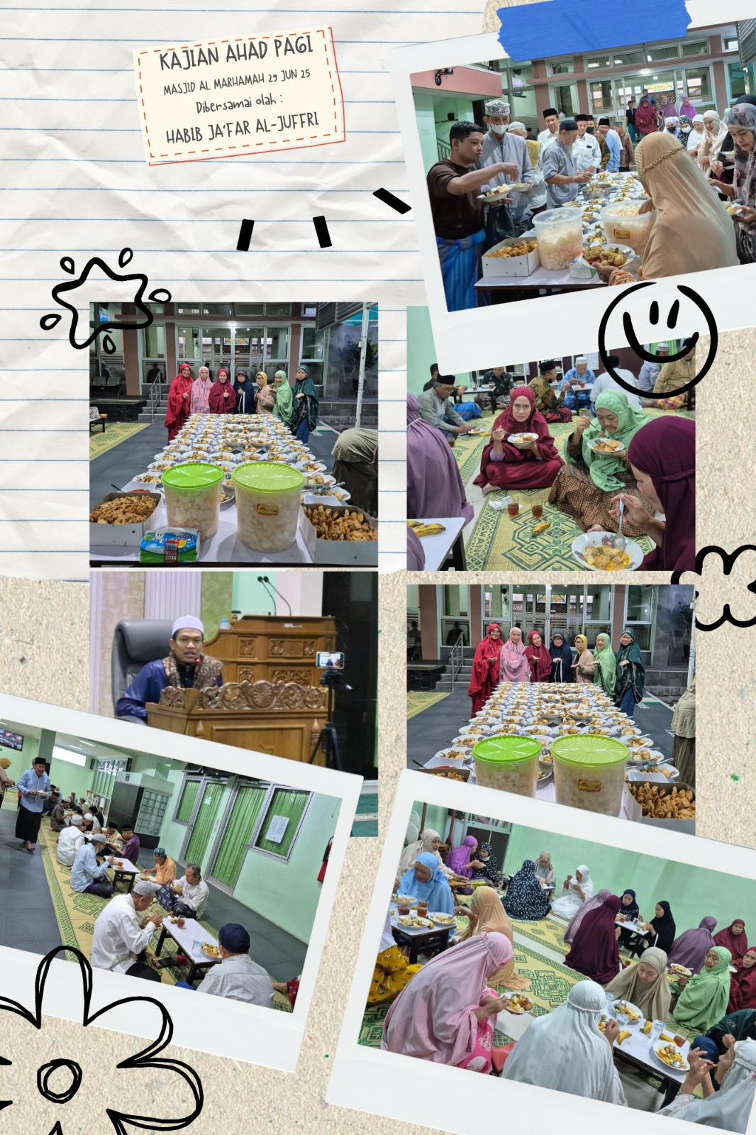 Kegiatan rutin kajian Ahad pagi jamaah masjid Al marhamah pcgp Jetis wedomartani