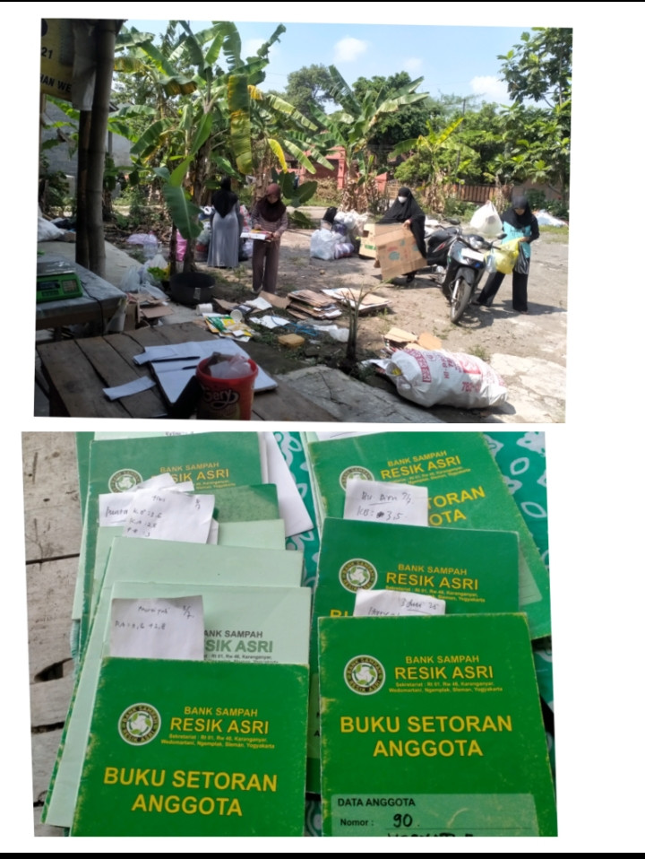 Kegiatan bank sampah Resik Asri Karanganyar