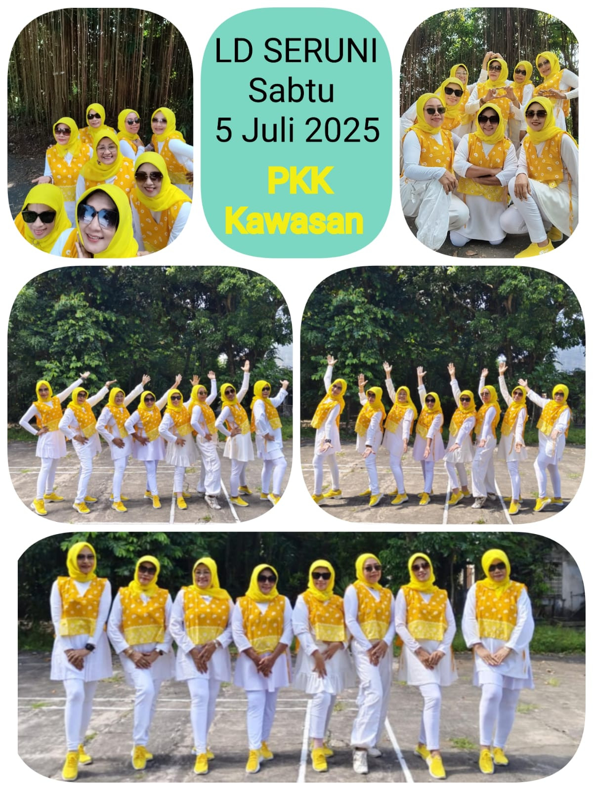 Kegiatan lans dance oleh ibu ibu PKK kawasan perumahan muslim Darussalam dan pcgp di jetis wedomartani