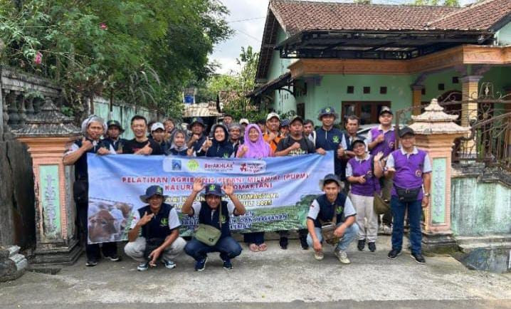 Permakilan padukuhan Bakungan ikut serta dalam pelatihan Petani Milenial  kunjungan ke Boyolali gilbran farm