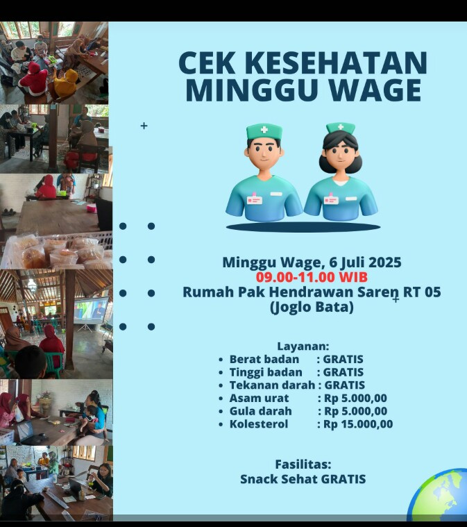 Cek kesehatan minggu wage saren