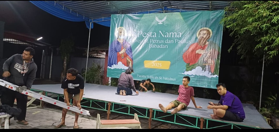 Kerja bakti gereja pemuda katolik sawahab kidul