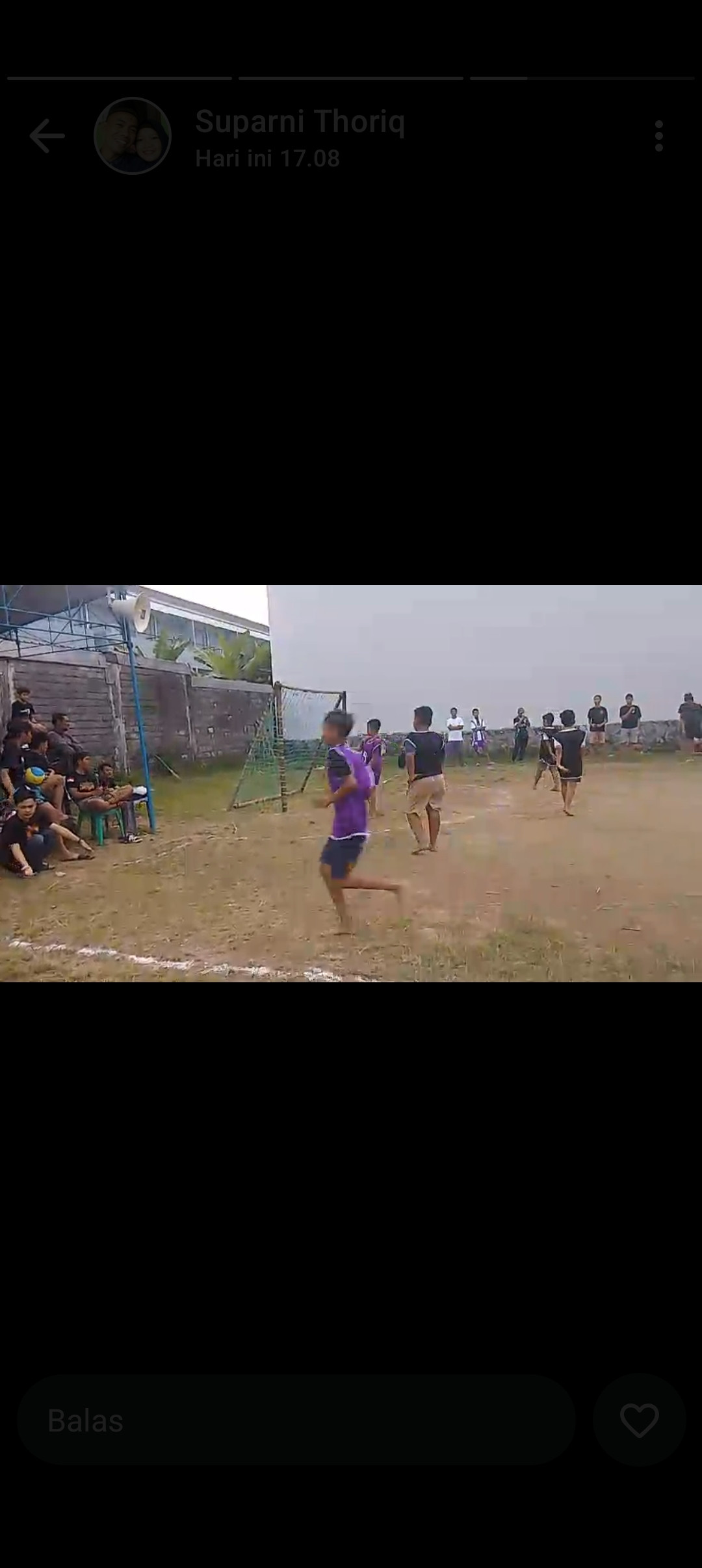 Kegiatan kualifikasi lomba sepak bola anak hari ke 2 di lapangan RT 03 gebang Jetis wedomartani