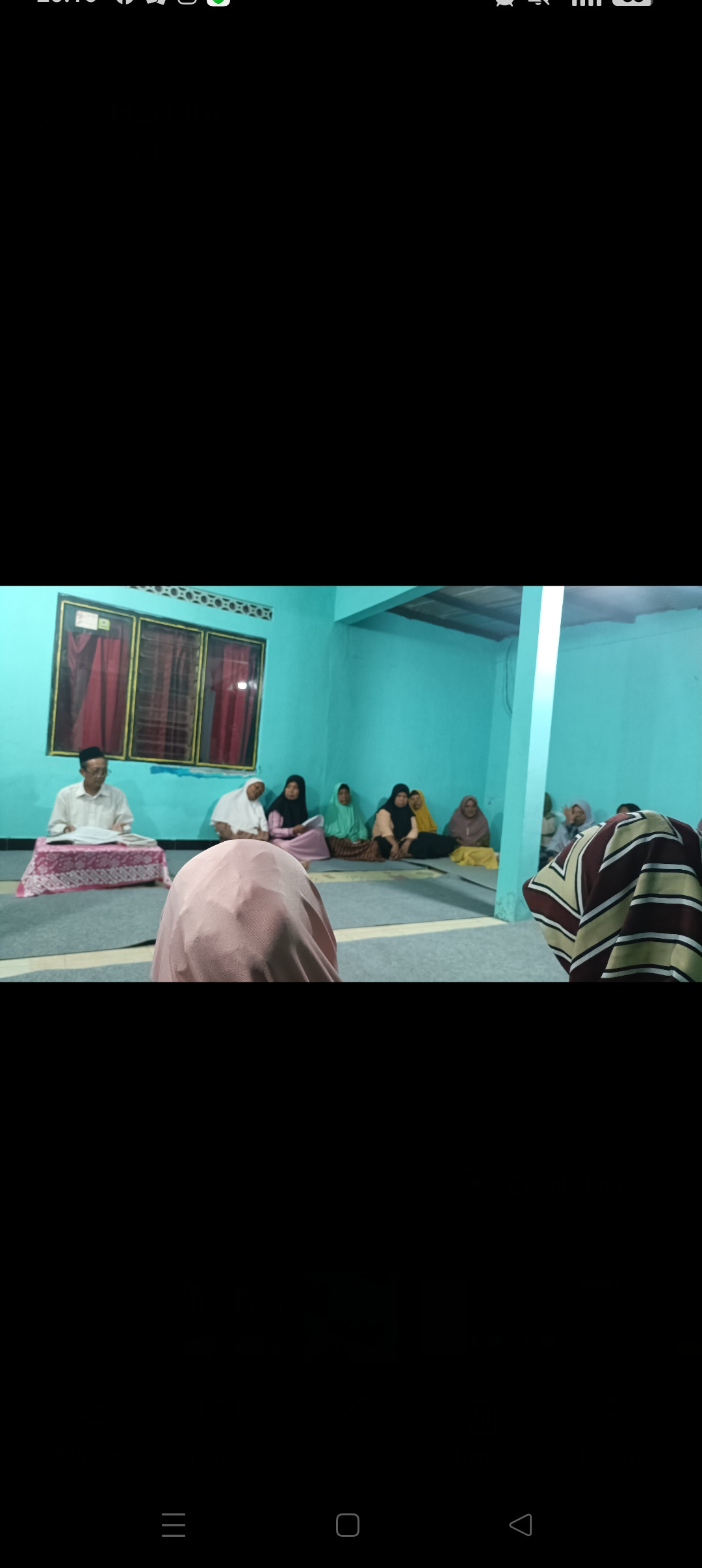 Kegiatan pengajian rutin malam kamis oleh ibu ibu gebang bertempat di rumah BPK Agus Eko suranto RT 04 gebang Jetis wedomartani