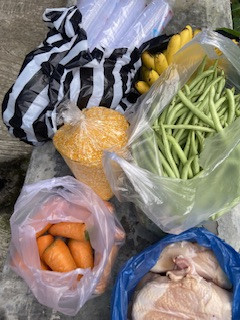 Menyuplai bahan mentah PMT lokal oleh kader Sanggrahan