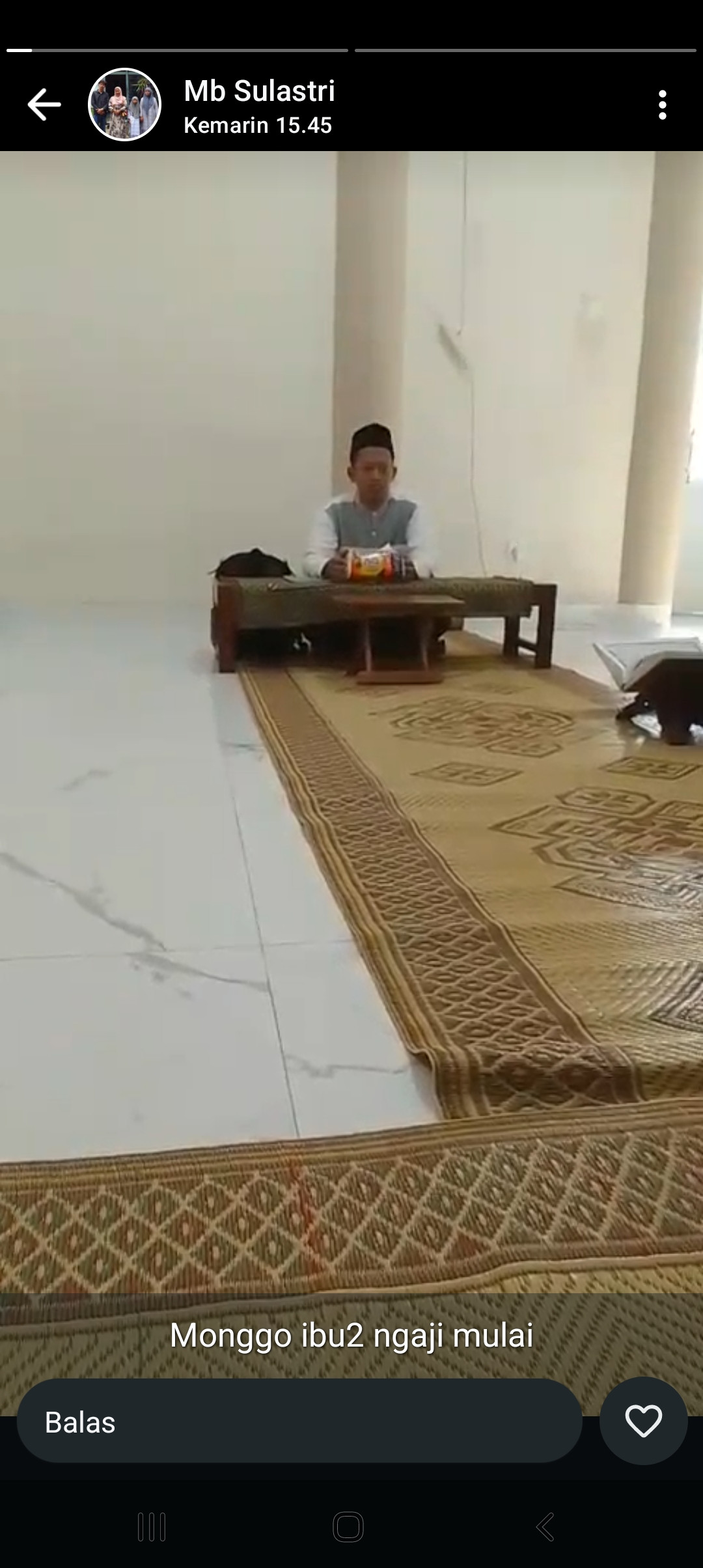 Belajar metode Tahsin Klmpok pengajian Ibu2 warga Krajan