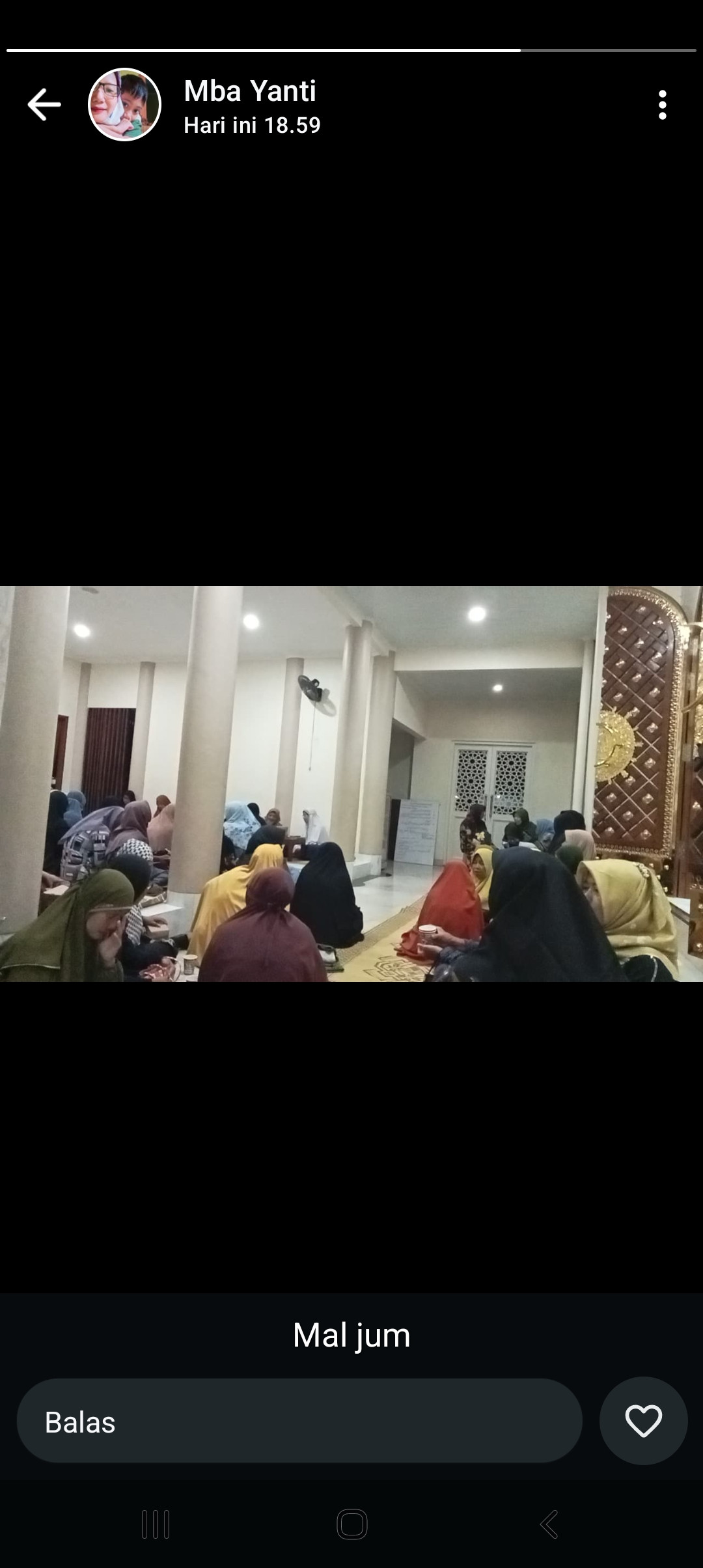 Pengajian rutin malam jumat ibu2 warga krajan