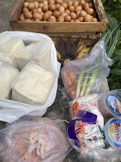 Menyuplai bahan nentah PMT lokal oleh kader Sanggrahan