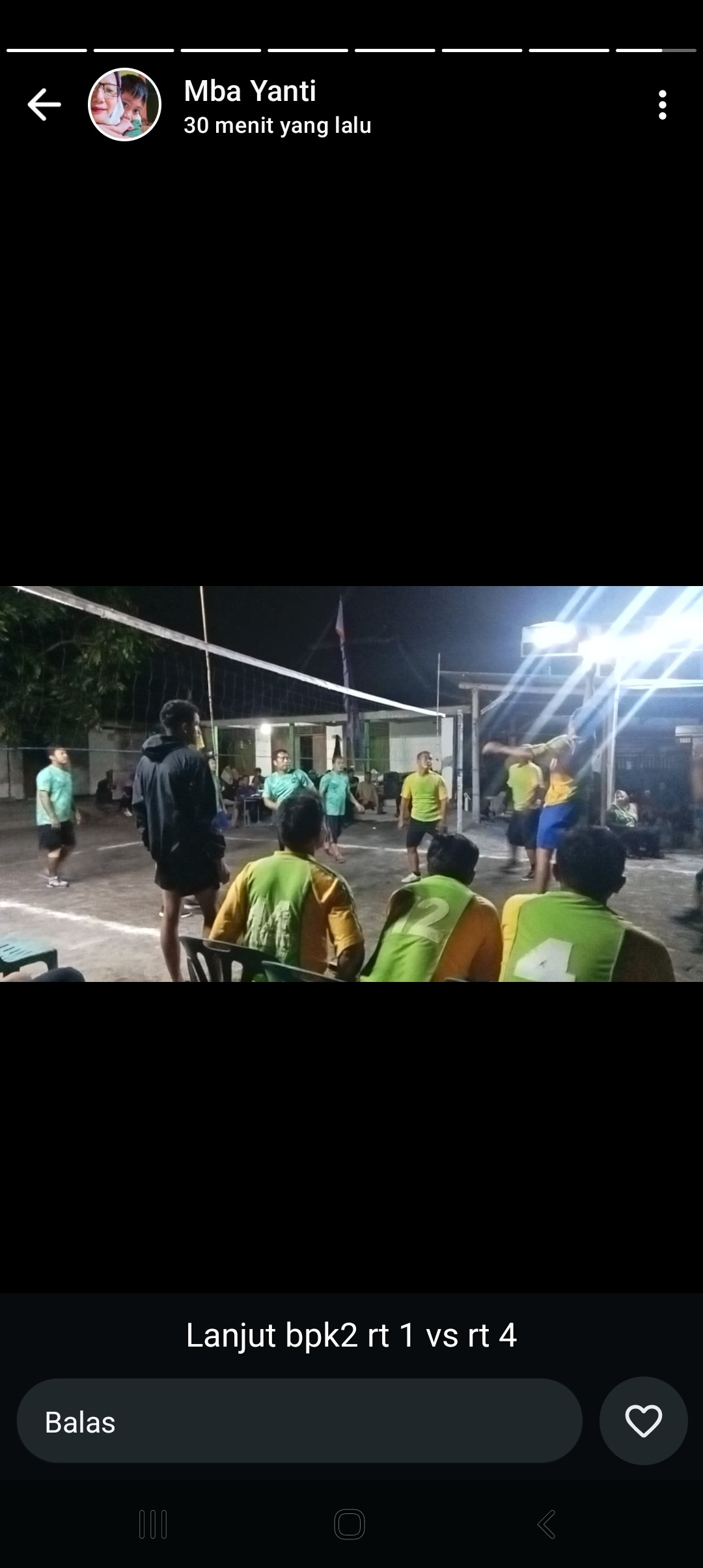 Perlombaan voly Bapak2  antar Rt padukuhan Krajan