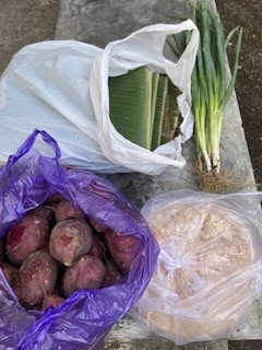 Menyuplai bahan mentah PMT lokal oleh kader Sanggrahan