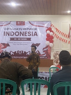 Sambutan ketua panitia HUT RI ke 80 Sanggrahan