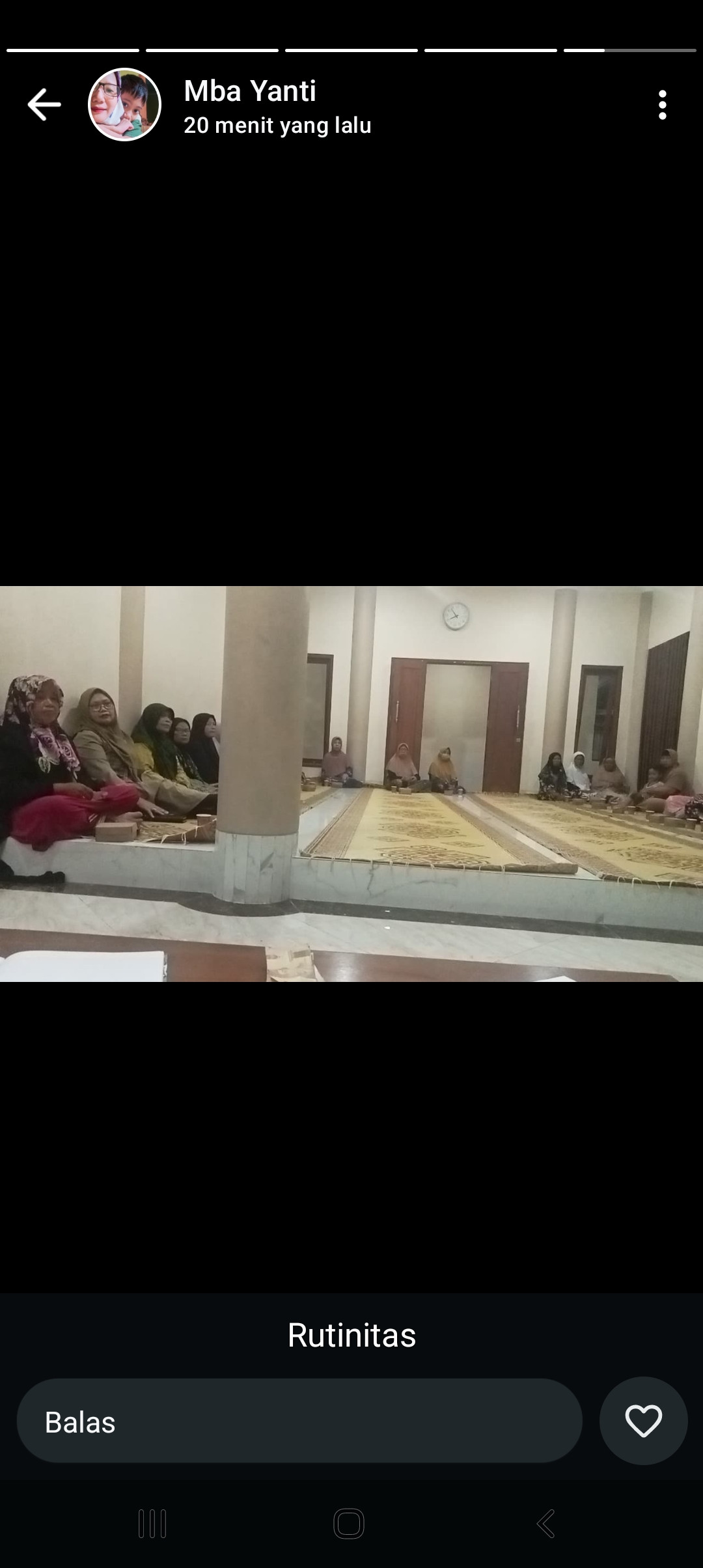 Pengajian rutin malam sabtu ibu2 warga krajan