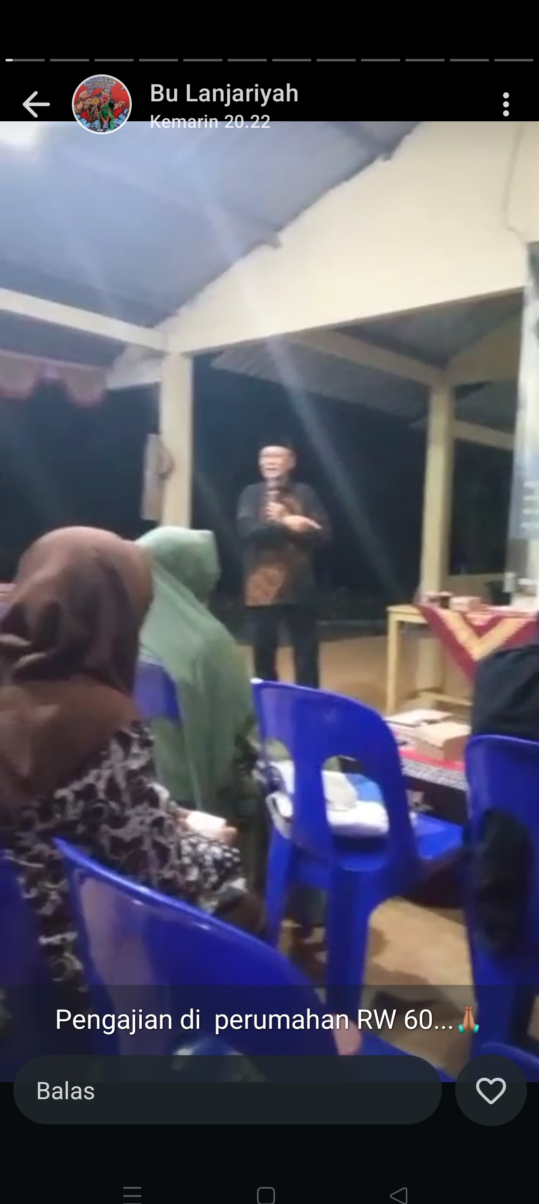 Pengajian rutin setiap bulan di balai RW 60 pcgp Jetis wedomartani