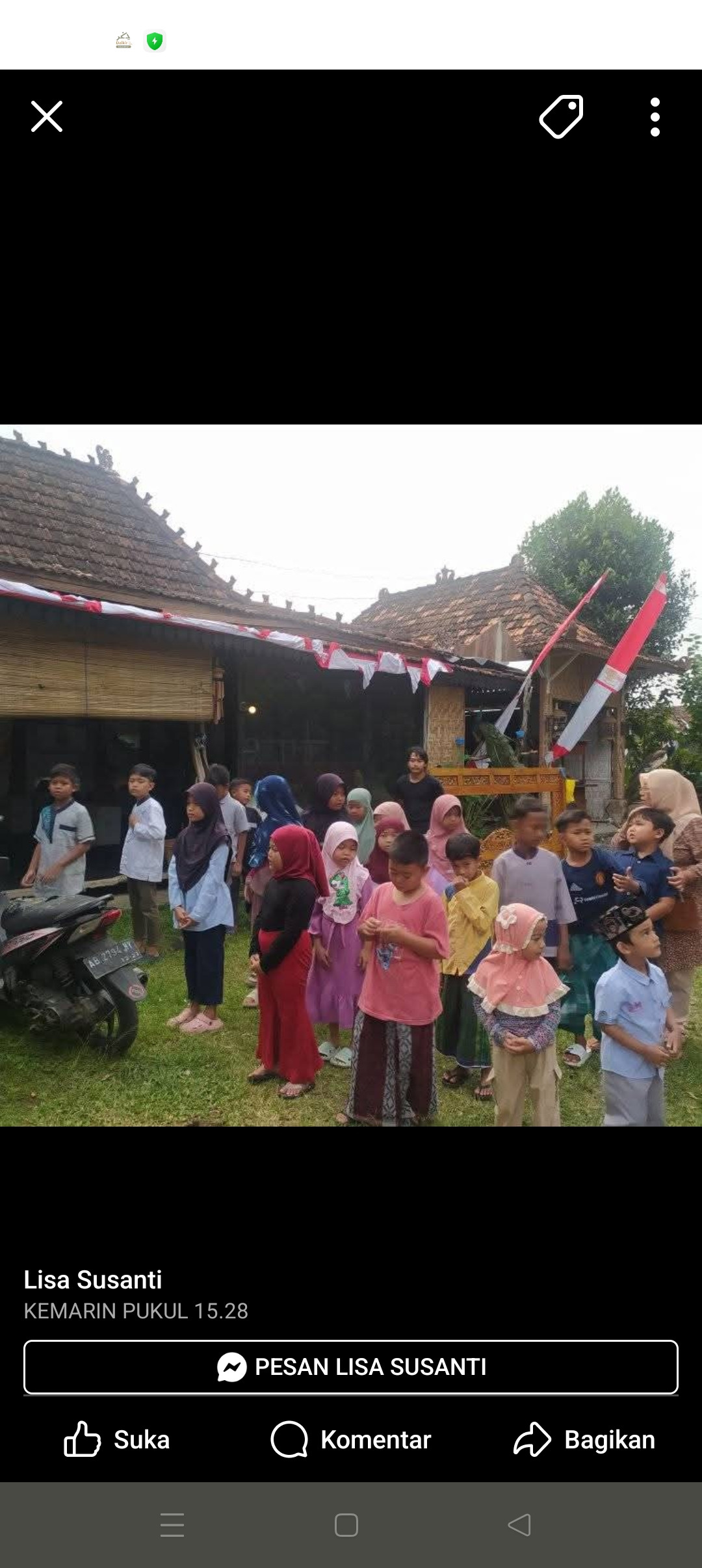 Kegiatan tpa masjid Baitul makmur di kawasan candi gebang dengan aneka perlombaan 17an gebang jetis wedomartani