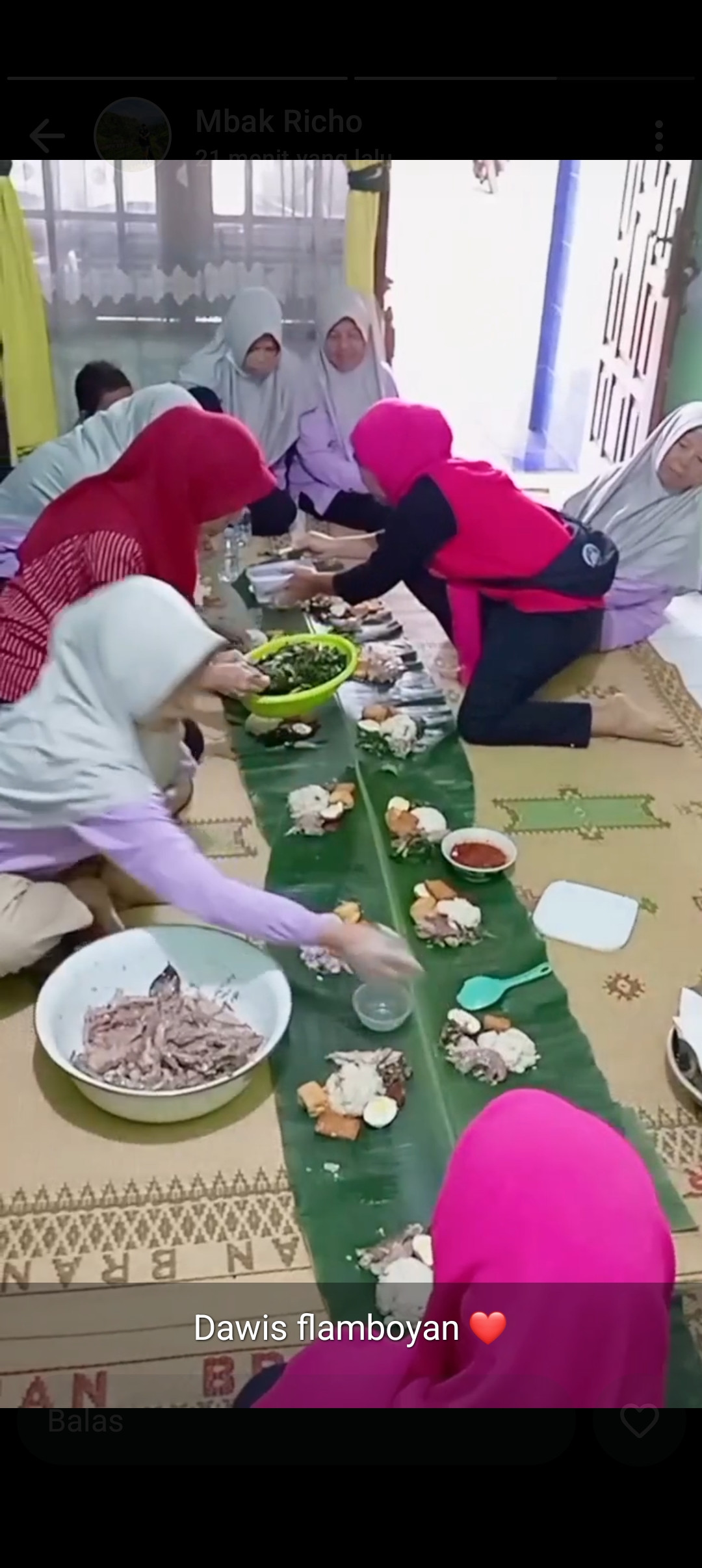 Kegiatan ibu ibu PKK RT 06 nasi kebuli bersama dirumah ibu RT gebang jetis wedomartani