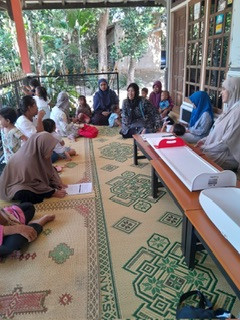 Validasi BB & TB balita penerima PMT pecah ranting dirumah kader Sanggrahan