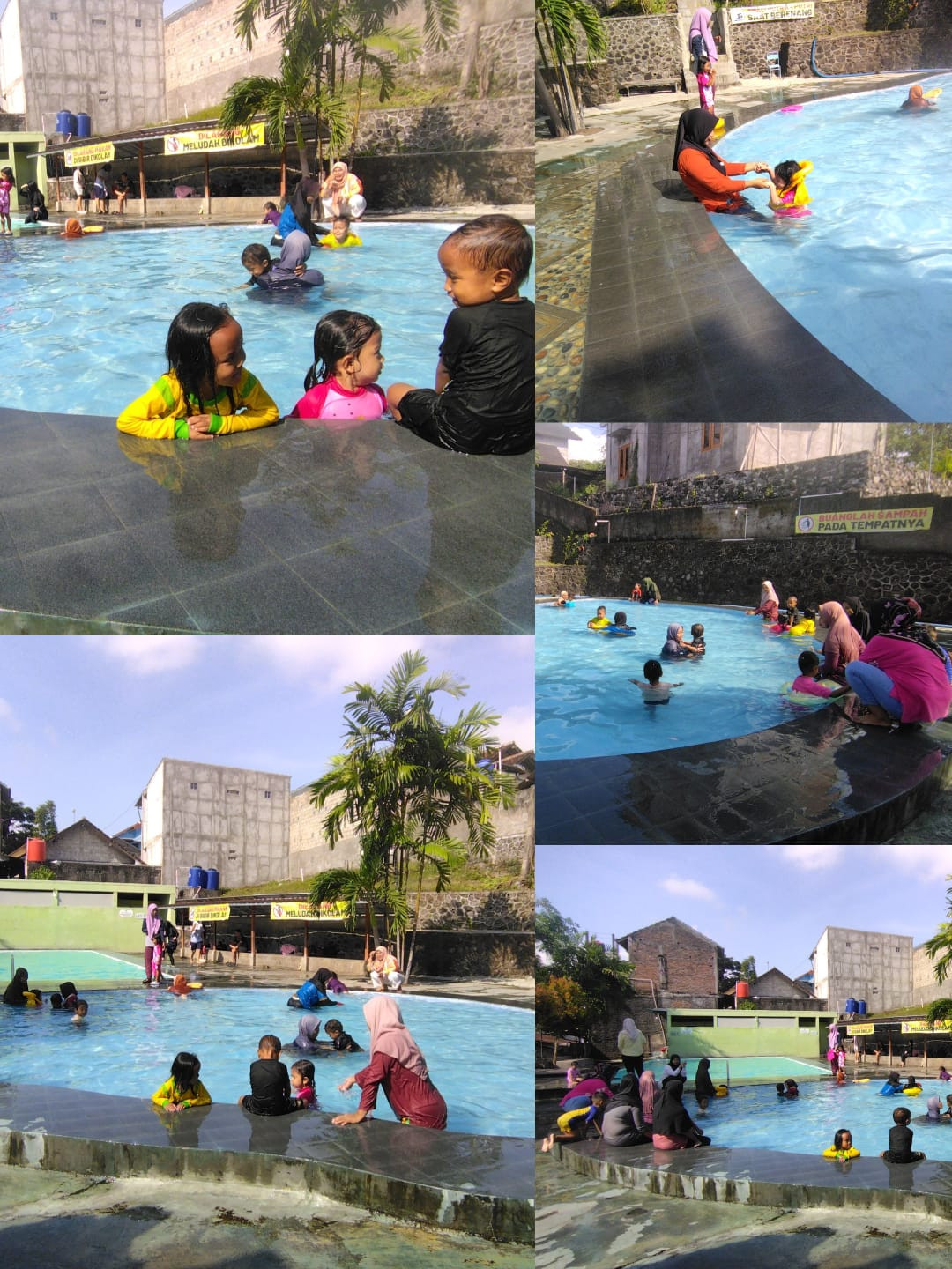 Bermain air bersama anak anak SPS kemuning padukuhan Tegalsari