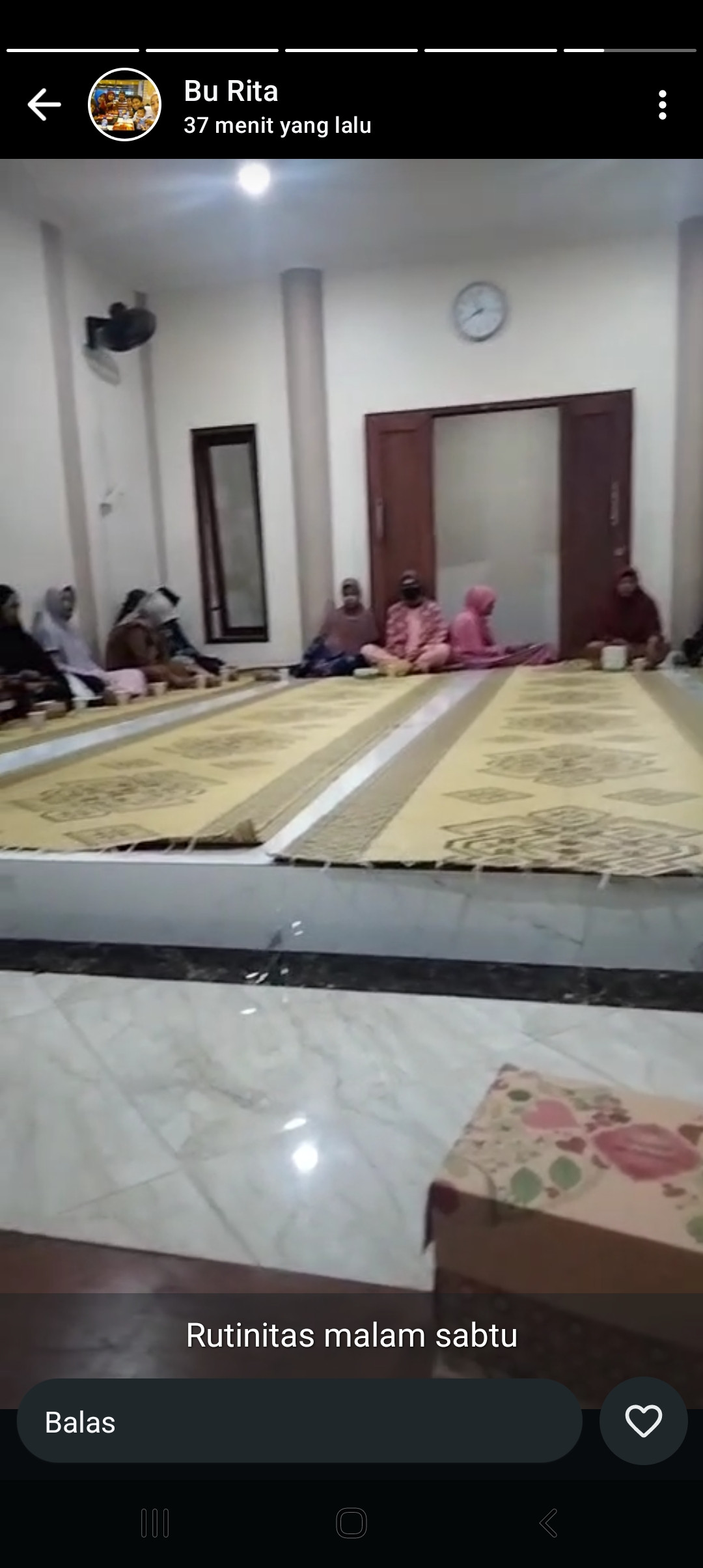 Pengajian rutin malam sabtu ibu2 warga krajan