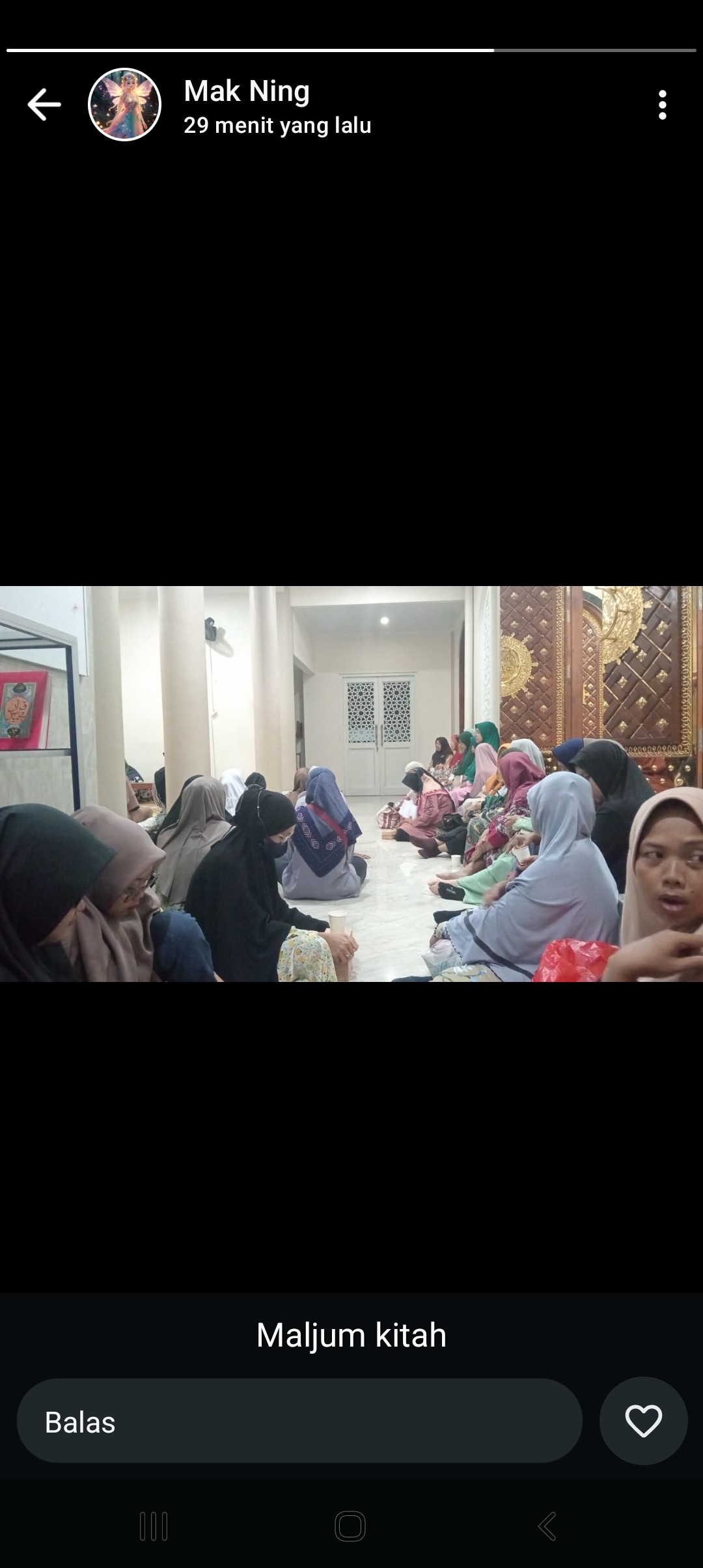 Pengajian rutin malam jumat ibu2 warga krajan