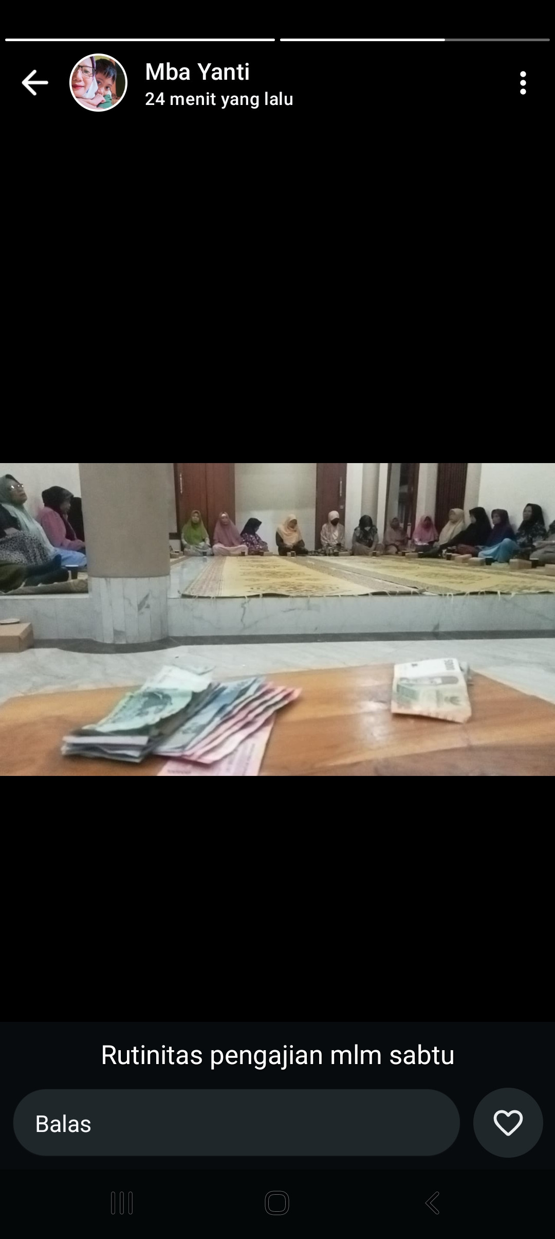 Pengajian rutin malam sabtu ibu2 warga krajan