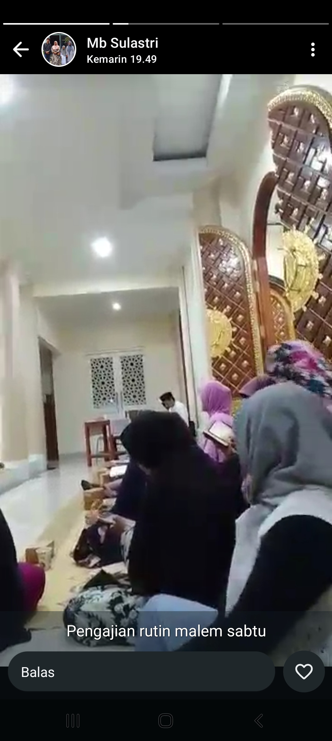 Pengajian rutin malam sabtu ibu2 warga krajan