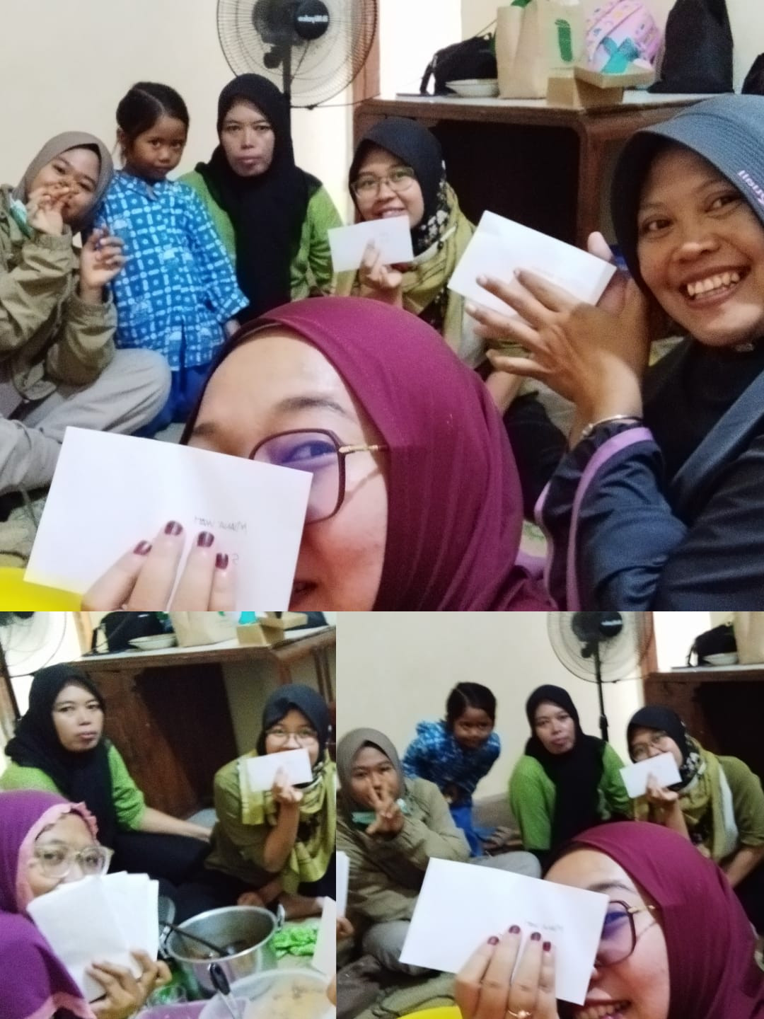 Menerima insentif kader dapur PMT lokal Tegalsari dan teman teman kader PMT