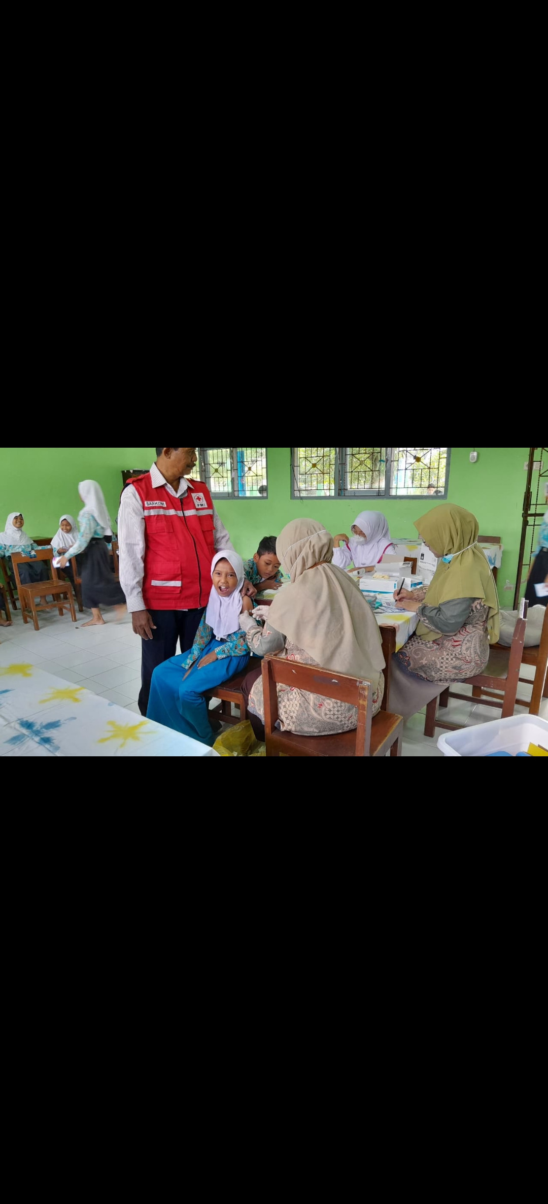 Imunisasi TD (Tetanus dan Difteri) di SD Sempu oleh Puskesmas Ngemplak II