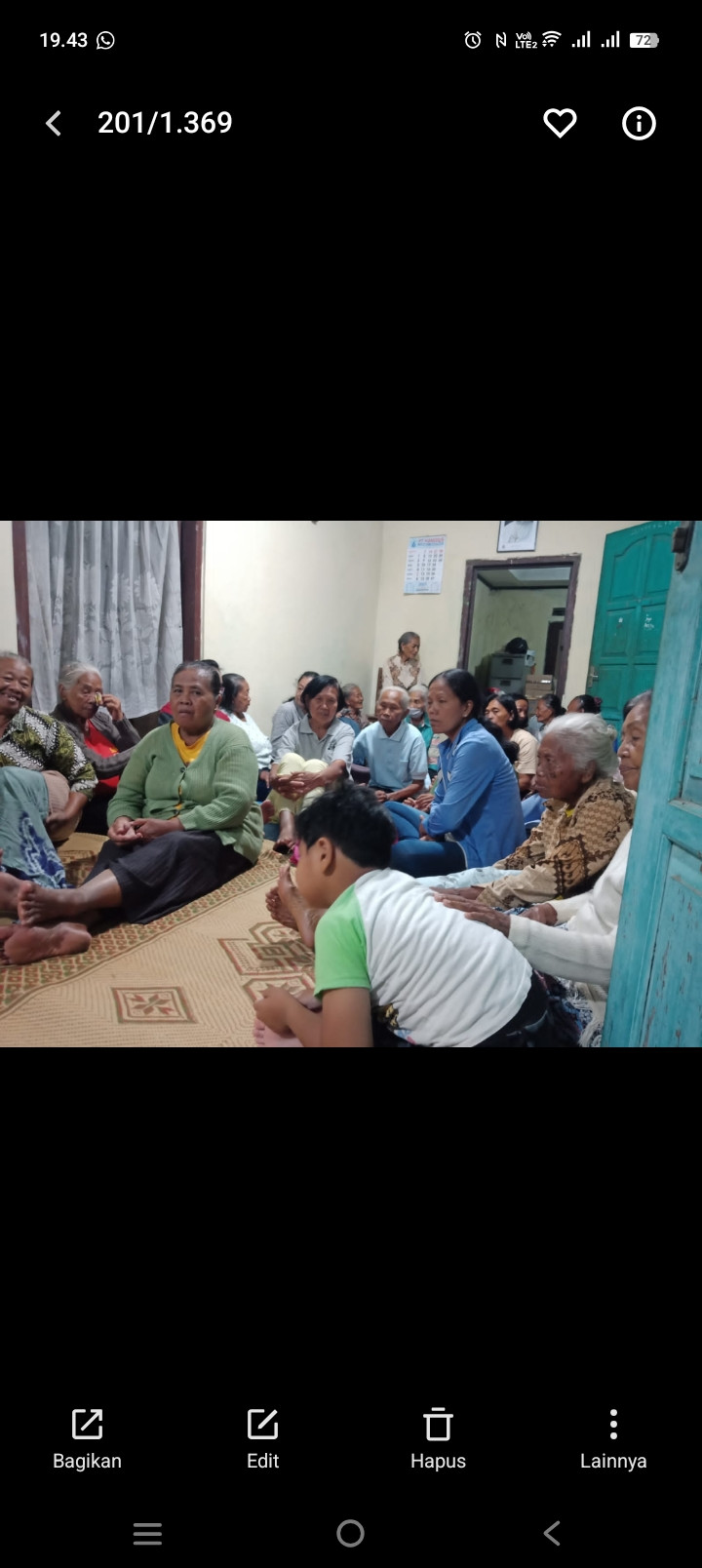 Sembahyangan 7 hari meninggalnya ibu musyo, sawahan kidul