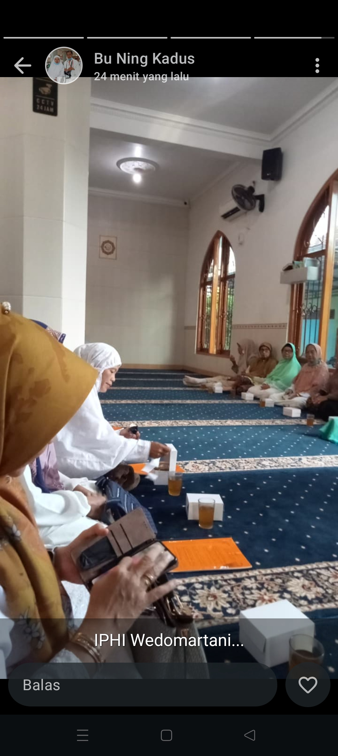 Kegiatan pengajian rutin setiap malam Sabtu pon di masjid Al Muttaqien Jetis wedomartani
