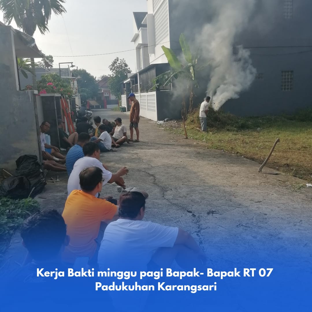 Kerja bakti rutin bersama warga RT 07 Padukuhan Karangsari