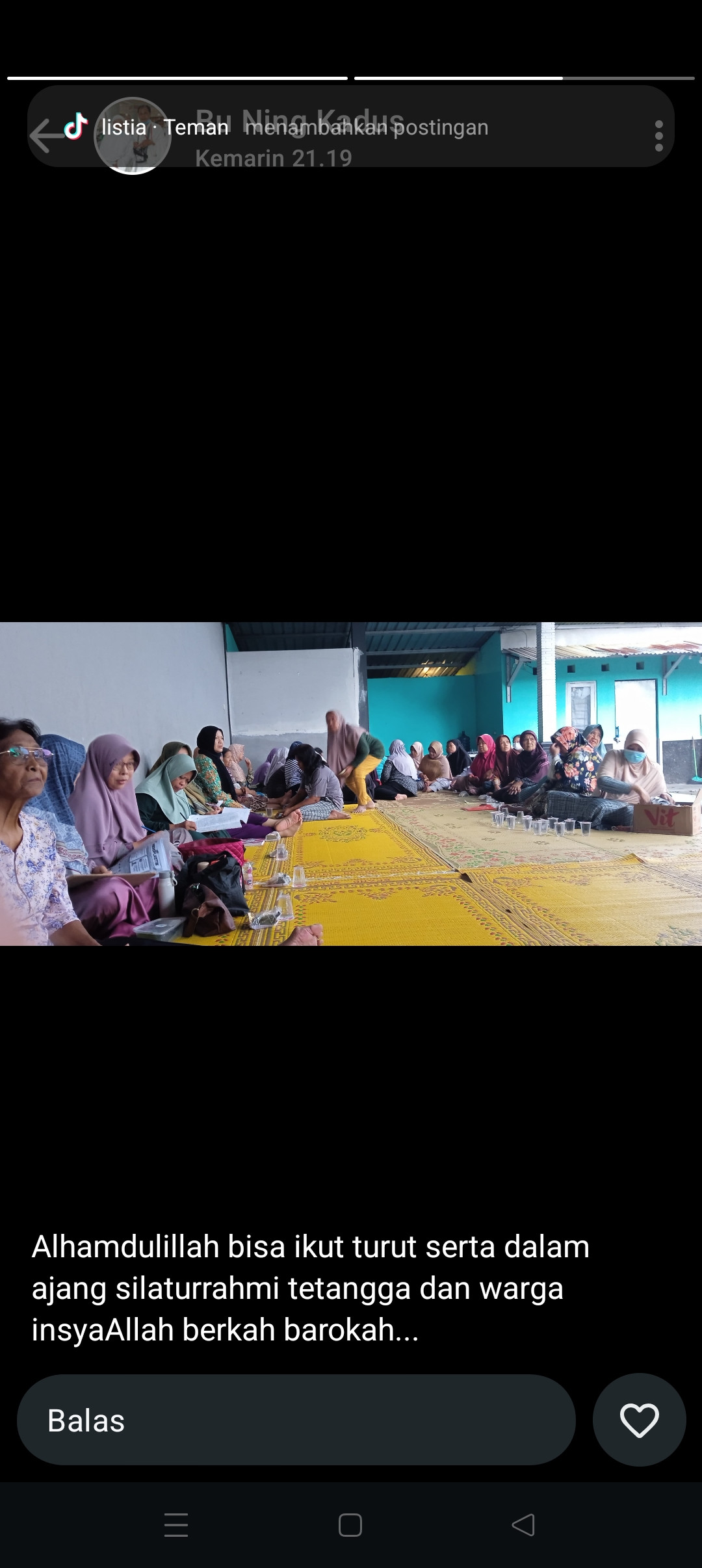 Kegiatan pertemuan rutin dan arisan pkk warga Jetis wedomartani