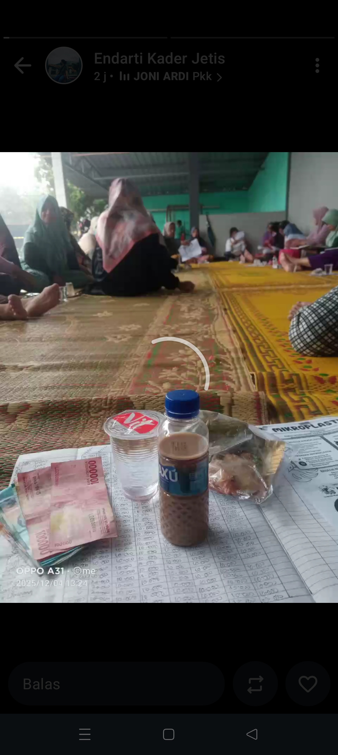 Kegiatan pertemuan rutin warga RW 045 untuk PKK di gebang jetis wedomartani