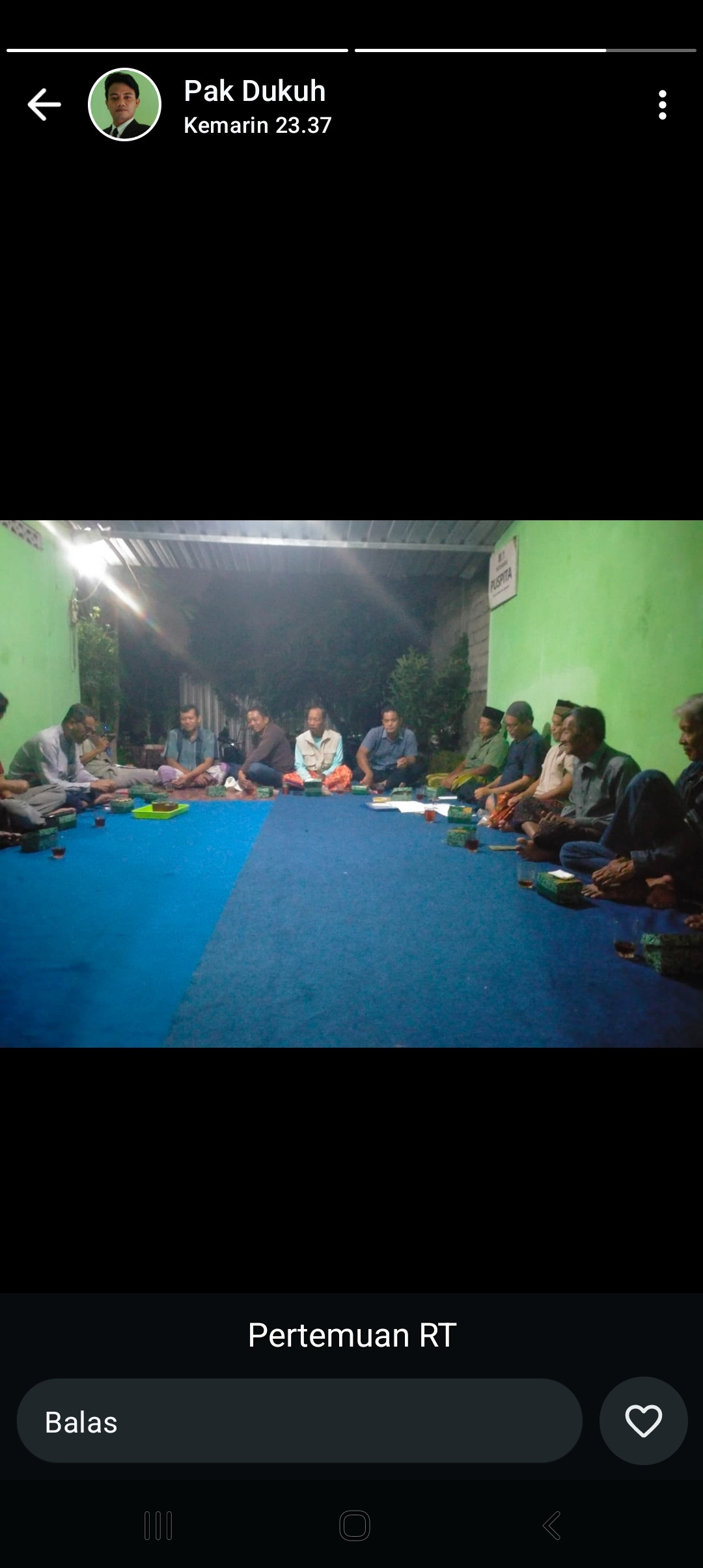 Pertemuan rutin Rt 02 padukuhan krajan