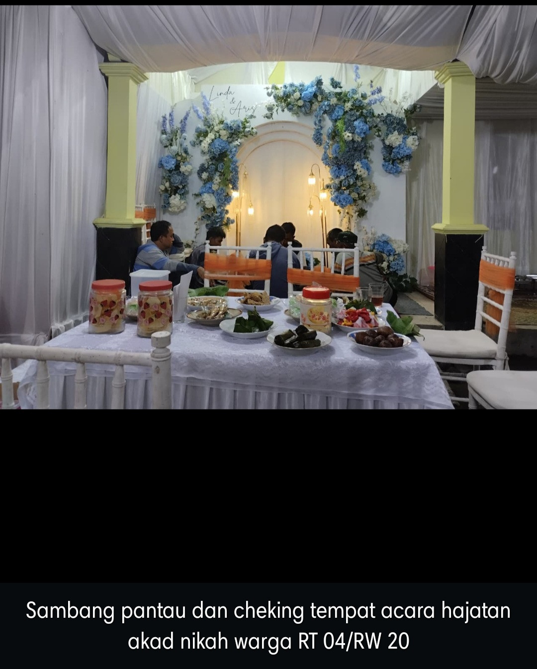 Sambang Pantau dan Pengecekan Tempat Hajatan Akad Nikah RT 04 Pokoh