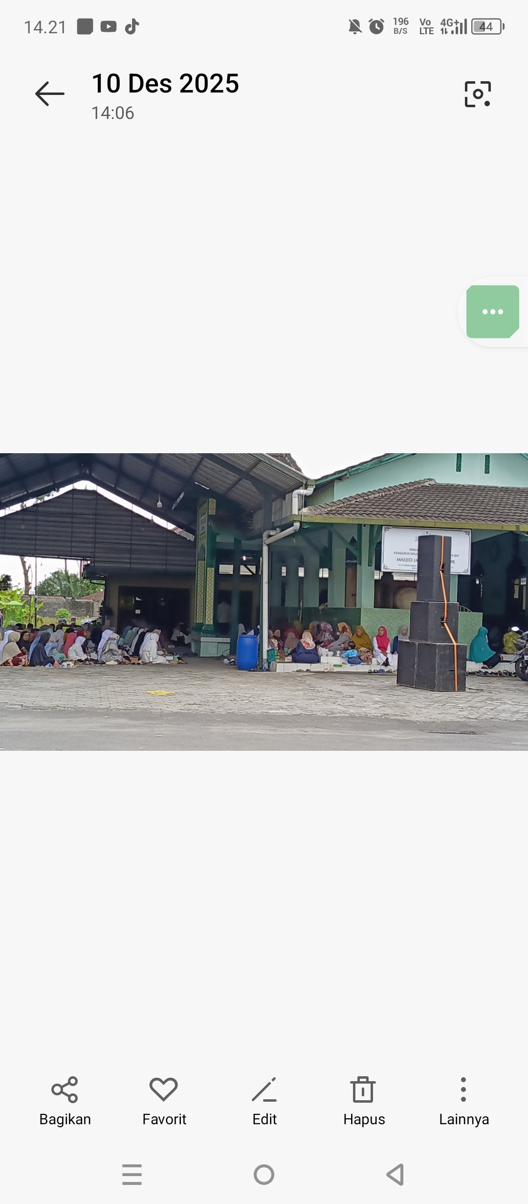 Pengajian rutin Rabu legi masjid jami' Krapyak wedomartani